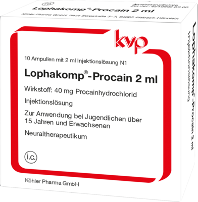 LOPHAKOMP Procain 2 ml Injektionslösung