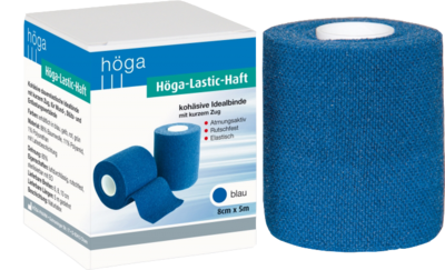 HÖGA-LASTIC-haft Binde 8 cmx5 m blau