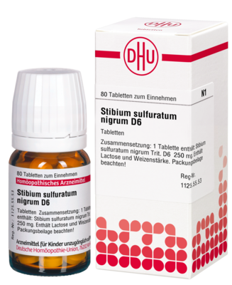 STIBIUM SULFURATUM NIGRUM D 6 Tabletten