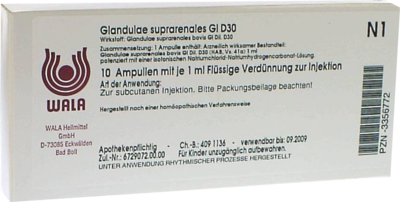 GLANDULAE SUPRARENALES GL D 30 Ampullen