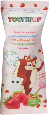 TOOTHPOP Zahnpflege-Lolli Erdbeergeschmack